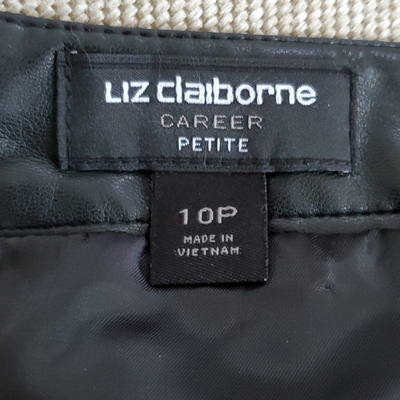 Liz Claiborne Black Leather Skirt - Picture 5 of 9